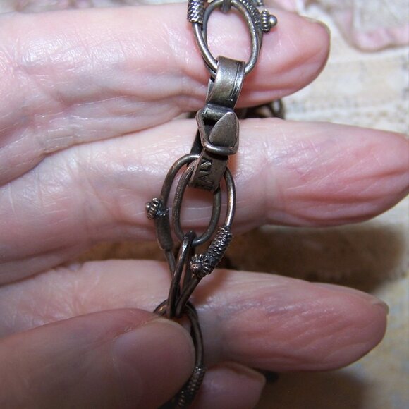 Made in Italy Italian 800 Silver Charm Bracelet - 7 Etruscan Revival Fob Charms - Picture 8 of 8